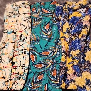 OS-Lularoe Vibrant Patterned Leggings